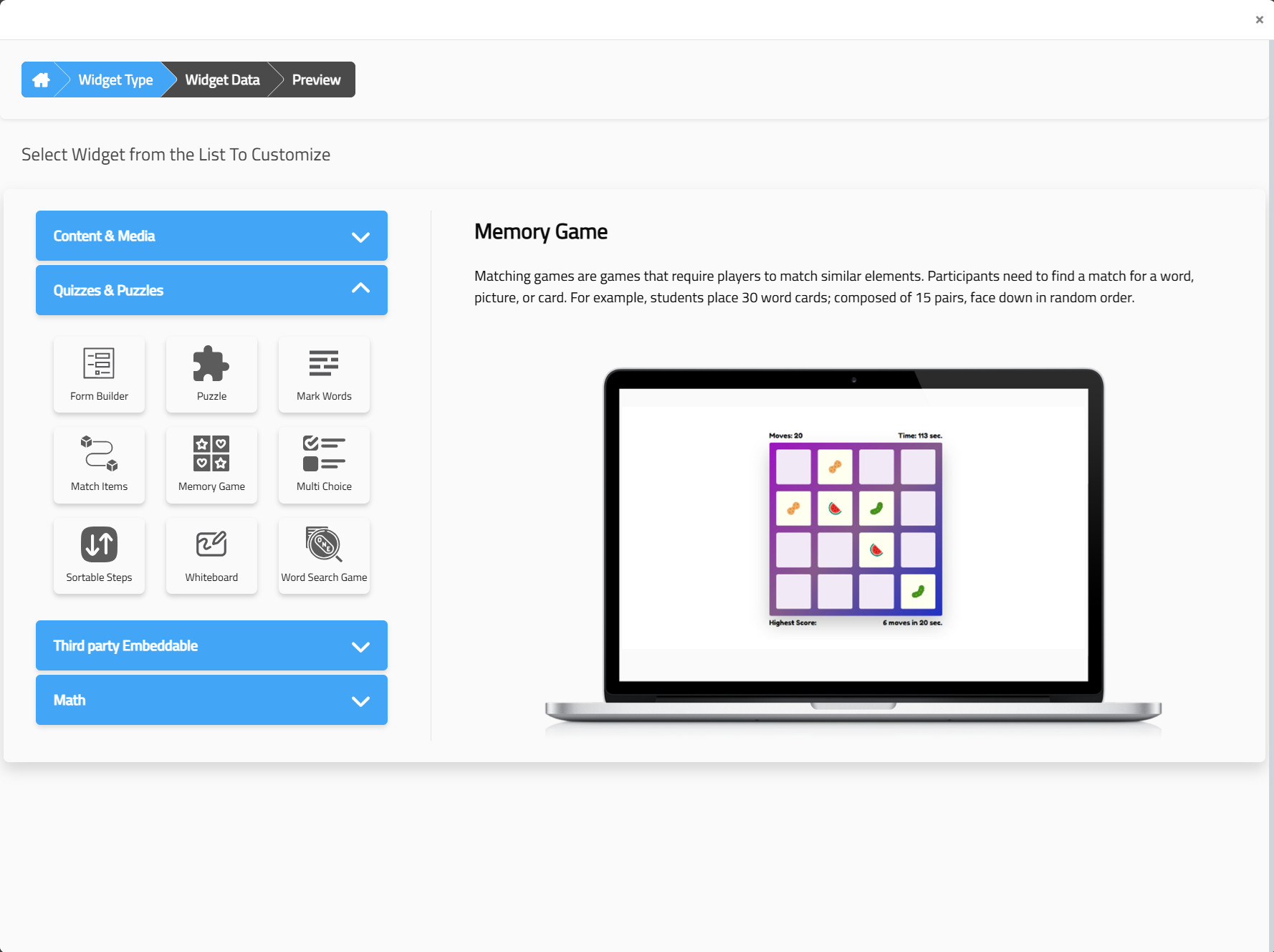 Single Widget - Engagement Tool